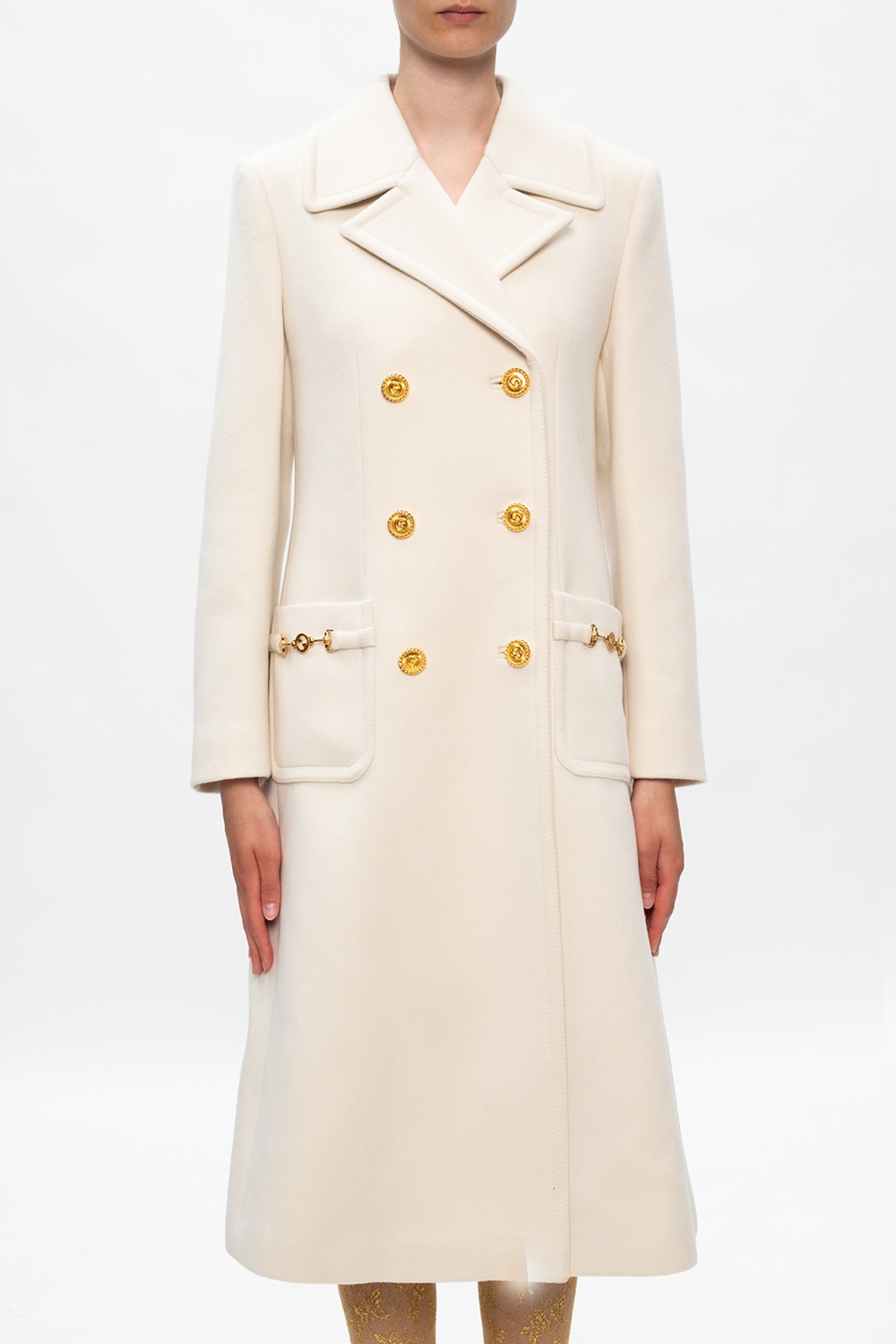 コート Gucci Gucci Gg Double-Breasted Coat gucci gg jacquard cotton jacket item - breasted coat Gucci